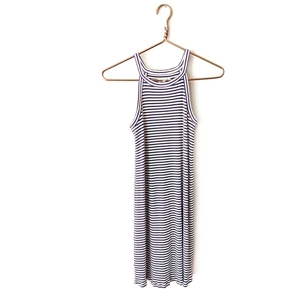 Madewell | Knit Striped Blue White Dress XXS - Picture 1 of 5